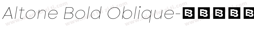 Altone Bold Oblique字体转换